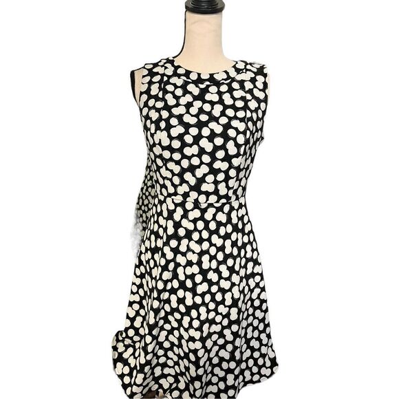 AB Studio black and white polka dot dress, size 4, good condition - Picture 1 of 3